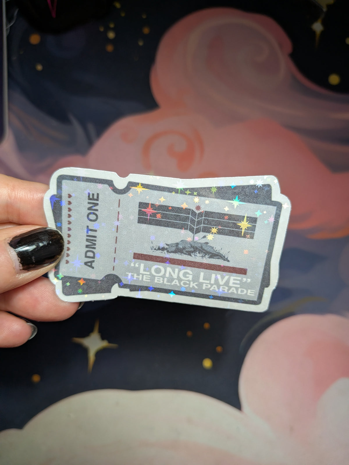 My Chemical Romance Long Live The Black Parade Tour Ticket Sticker