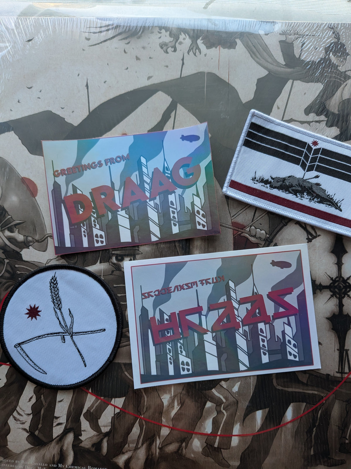 My Chemical Romance "Greetings from Draag" postcard sticker