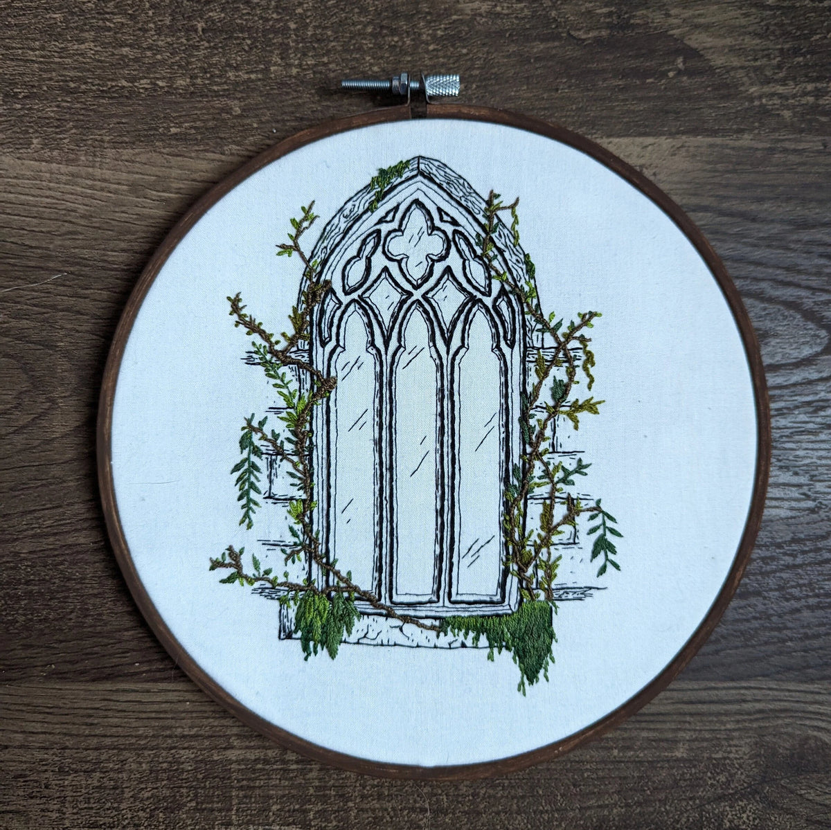 Gothic Arch Embroidery Pattern - Modern Hand Embroidery