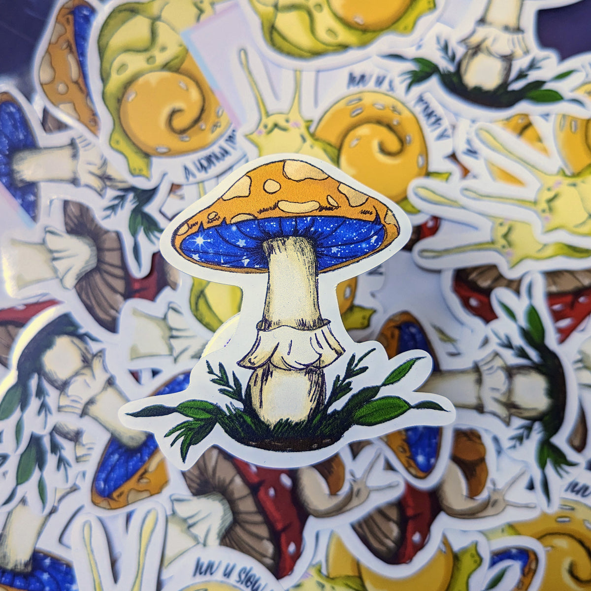 Celestial Space Mushroom Sticker