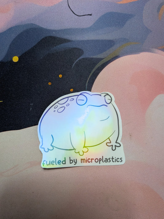 Fueled by Microplastics Sticker