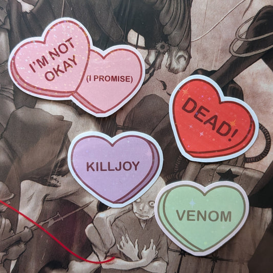 My Chemical Romance / Frank Iero Candy Heart Stickers