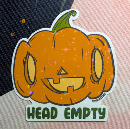 Head Empty Halloween Jack O Lantern Sticker