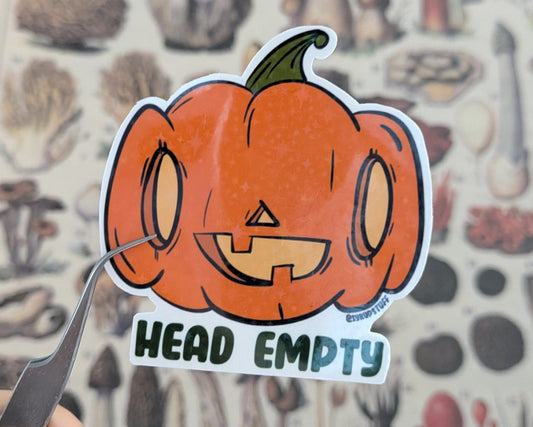 Head Empty Halloween Jack O Lantern Sticker