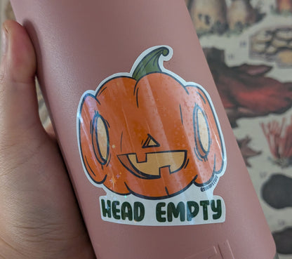 Head Empty Halloween Jack O Lantern Sticker