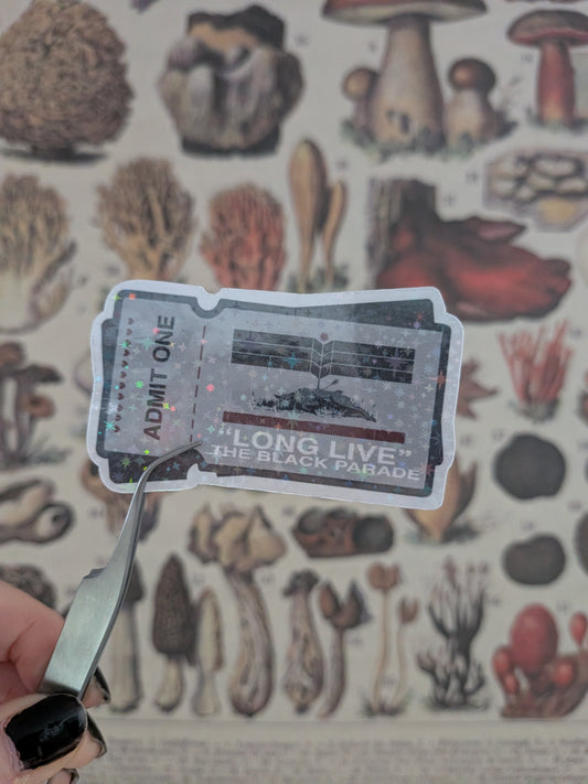 My Chemical Romance Long Live The Black Parade Tour Ticket Sticker