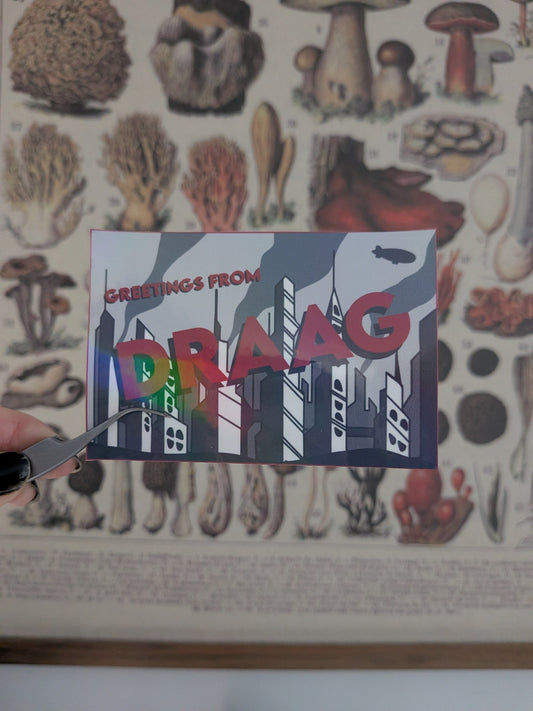My Chemical Romance "Greetings from Draag" postcard sticker