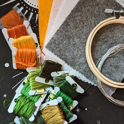 Chicken of the Woods Stumpwork Embroidery DIY Kit (PDF)