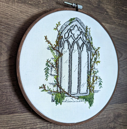 Gothic Arch Embroidery Pattern - Modern Hand Embroidery