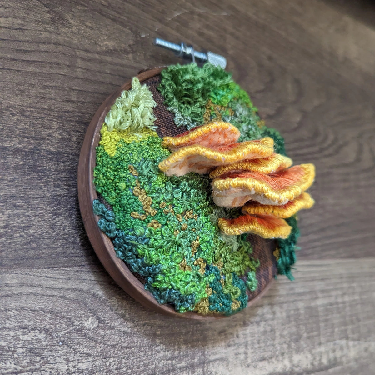 Chicken of the Woods Stumpwork Embroidery DIY Kit (PDF)