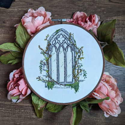 Gothic Arch Embroidery Pattern - Modern Hand Embroidery